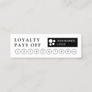 Minimalist Your Logo Loyalty Punch Card