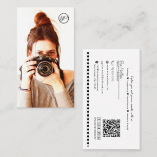 Minimalist Your Photo & Logo Photography Business Card