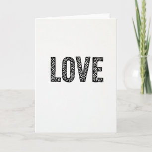 Minimalist Zebra Love Card
