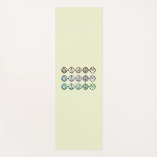 Minimalist Zen Buddhist Mudras Yoga mat