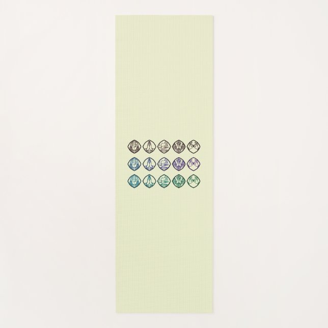 Minimalist Zen Buddhist Mudras Yoga mat (Front)