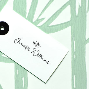 Minimalist Zen Calligraphy Signature Rubber Stamp