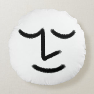 Minimalist Zen Face Throw Pillow