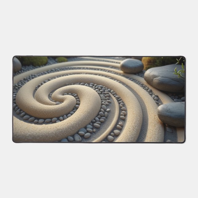 Minimalist Zen Garden Desk Mat (Front)