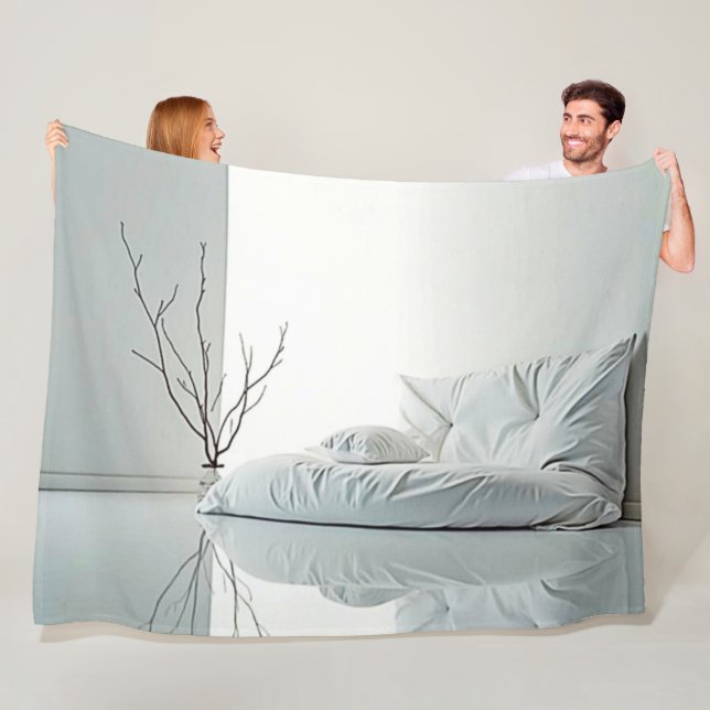 Minimalist Zen Interior Design Fleece Blanket (In Situ)