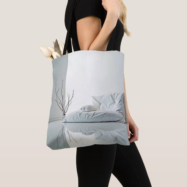 Minimalist Zen Interior Design Tote Bag (Close Up)