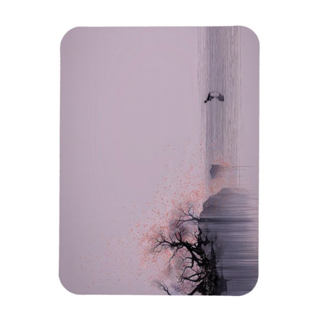 Minimalist Zen Landscape  Magnet (Vertical)