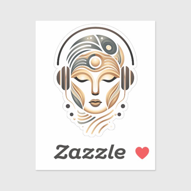 Minimalist Zen Music Goddess Geometric Abstract (Sheet)