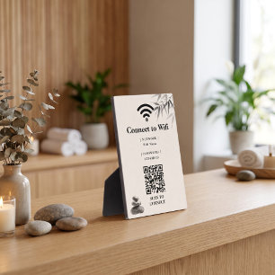 Minimalist Zen Spa Wifi Password Plaque