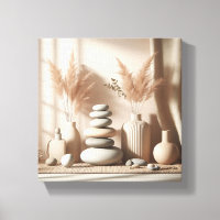 Minimalist Zen Still Life Art - Balanced Stones an