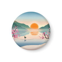Minimalist Zen Sunrise Lake
