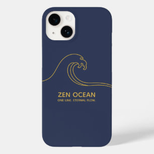 Minimalist Zen Wave Abstract Ocean Line Case-Mate iPhone 14 Case