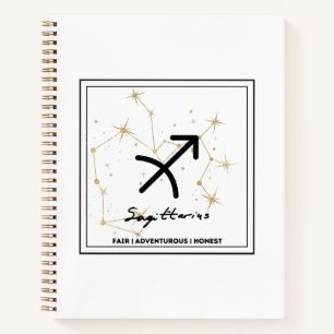 Minimalist Zodiac Sagittarius Crossbody Tote Notebook