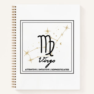 Minimalist Zodiac Virgo Notebook