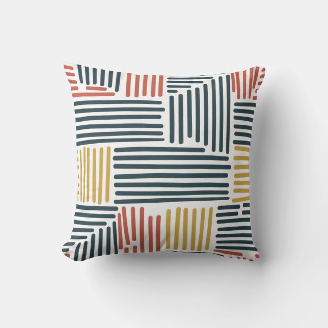 Minimalistic Abstract line pattern pillow cushion (Front)