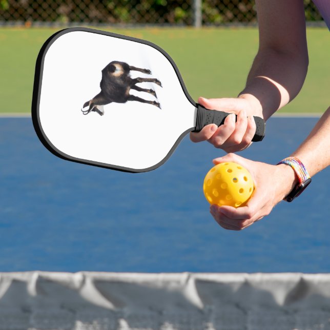 Minimalistic Alpine Chamois mountain goat on snow Pickleball Paddle (Insitu)