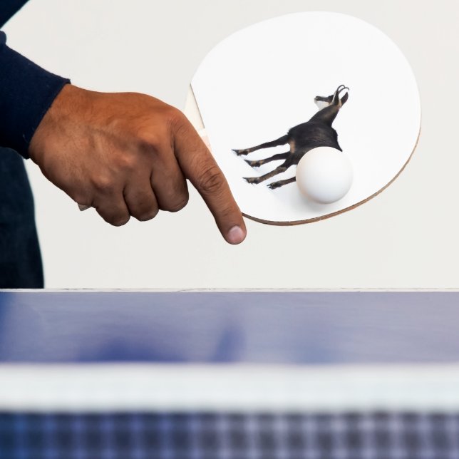 Minimalistic Alpine Chamois mountain goat on snow Ping Pong Paddle (Insitu)