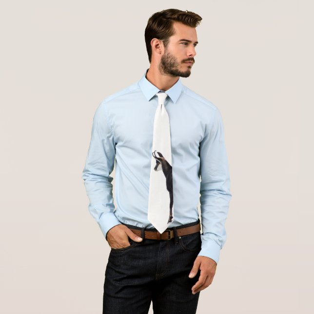 Minimalistic Alpine Chamois mountain goat on snow Tie (In Situ)