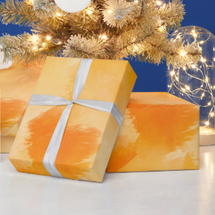 Minimalistic and Beautiful Light Orange Cloud Wrapping Paper