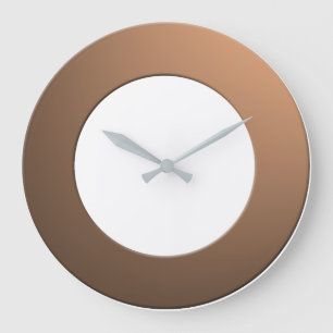 Minimalistic any Colour No Digits on Brass Frame Large Clock
