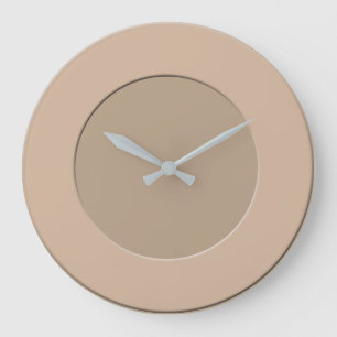 Minimalistic any Colour No Digits on Latte Frame Large Clock