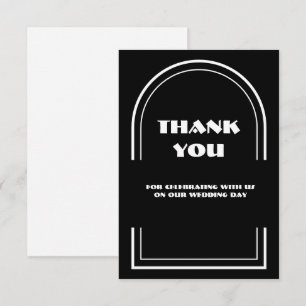 Minimalistic Arch Frame Wedding Thank You  Card