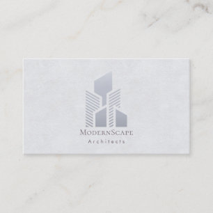 Minimalistic Architectural Logo (Lt Blue-Grey) Business Card