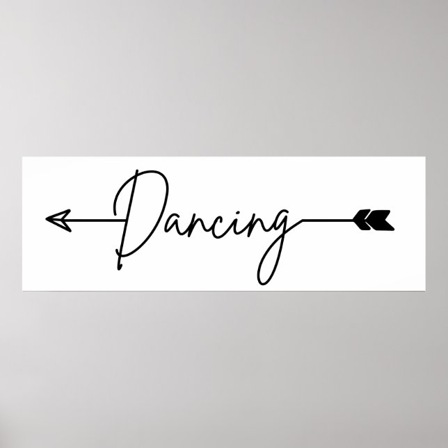 Minimalistic Arrow Dancing Wedding sign (Front)