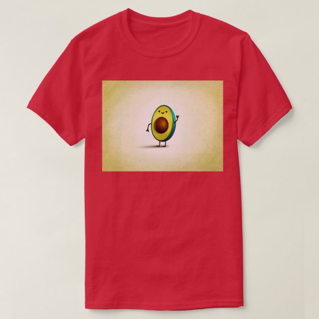 Minimalistic Avocado Design T-Shirt (Design Front)