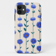 Minimalistic Bachelor's Button iPhone/iPad Case