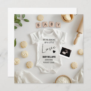Minimalistic Baking Pregnancy Announcement
