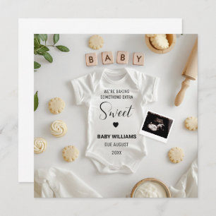 Minimalistic Baking Pregnancy Announcement