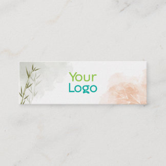 Minimalistic Bamboo Floral Style Mini Business Card