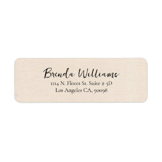 Minimalistic Beige Linen Texture White Script 