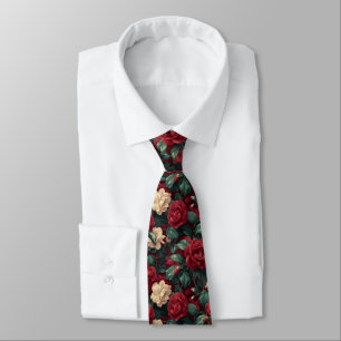 Minimalistic Best Man Gardenias Floral Tie