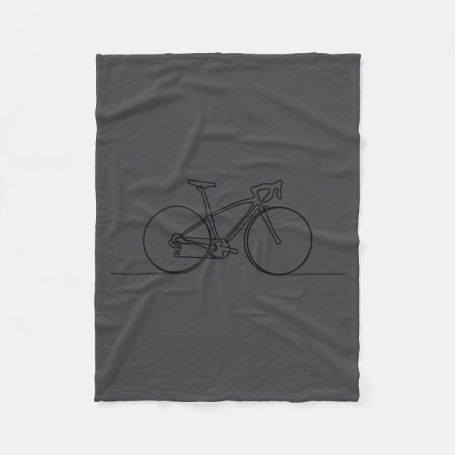 Minimalistic Bicycle Cycling,bike Rider Mountainbi Fleece Blanket (Front)