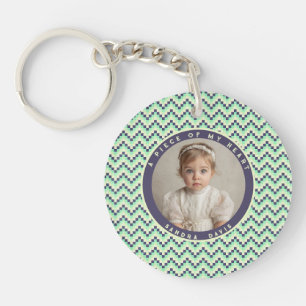 Minimalistic Birthday Gift Ideas Stripe Pattern Key Ring
