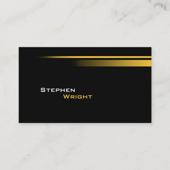 Minimalistic Black  and Gradient Colours Business Card (Front)