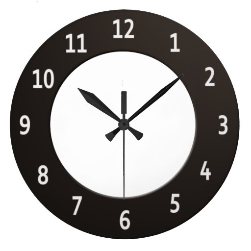 Image of Minimalistic Black and White Large Clock