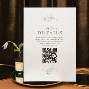 Minimalistic Black On Plush White Paisley RSVP  Invitation