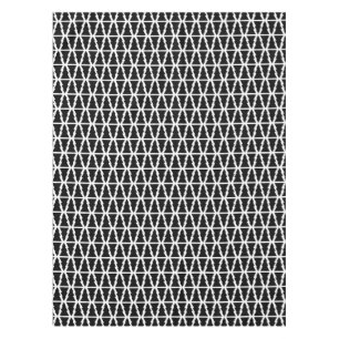 Minimalistic Black & White Christmas Tree Pattern Tablecloth