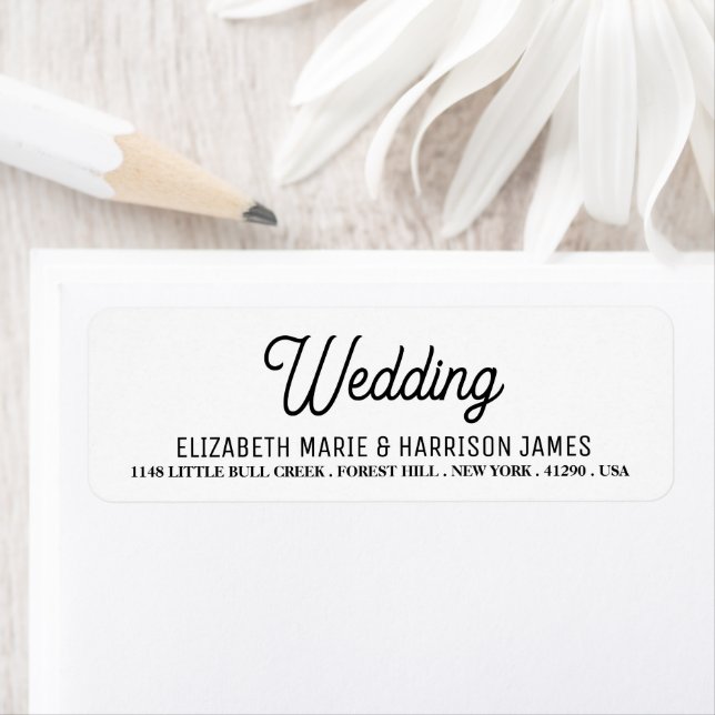 Minimalistic - Black & White - Wedding Label (Insitu)