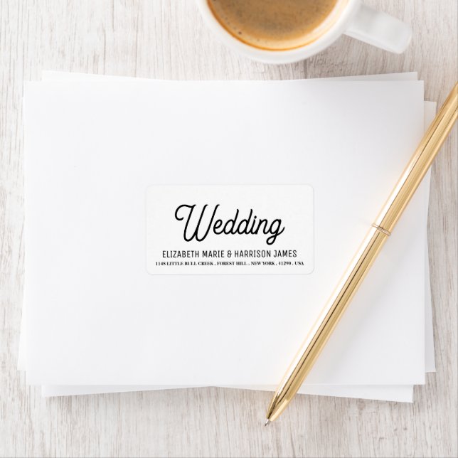 Minimalistic - Black & White - Wedding Label (Insitu)