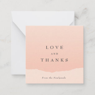 Minimalistic Blush Wedding Thank You Card