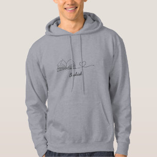 Minimalistic Book Lover Artwork Hoodie