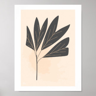 Minimalistic botanical art print