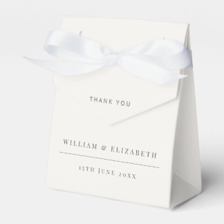 Minimalistic Botanical Elegant Warm White Favour Box