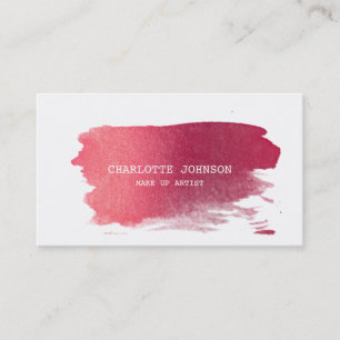 Minimalistic Burginde Wine Painting Brushes Vip Business Card