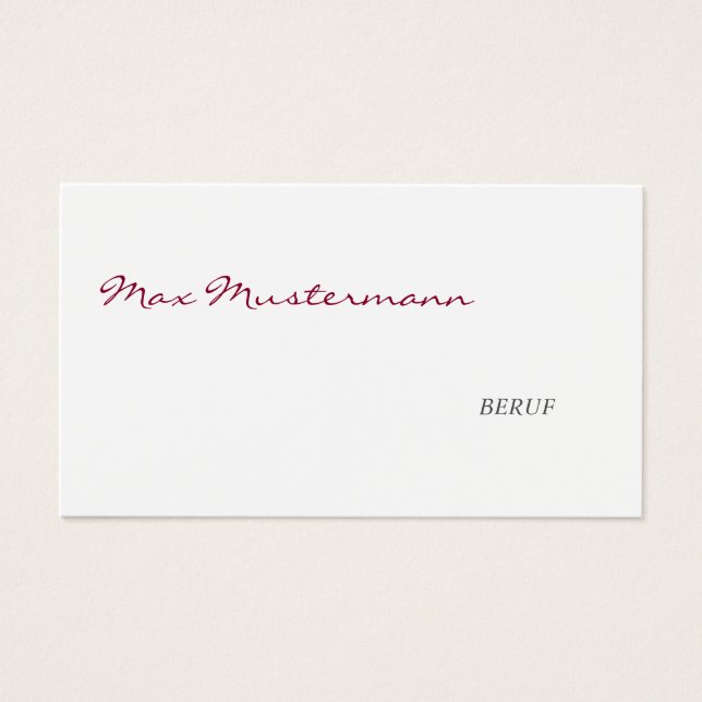 Minimalistic Business Cards (Front)