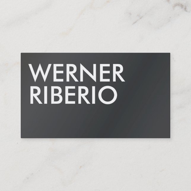 Minimalistic but Professional Business Card (Back)